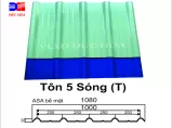 Tôn nhựa ASA/PVC 5 sóng